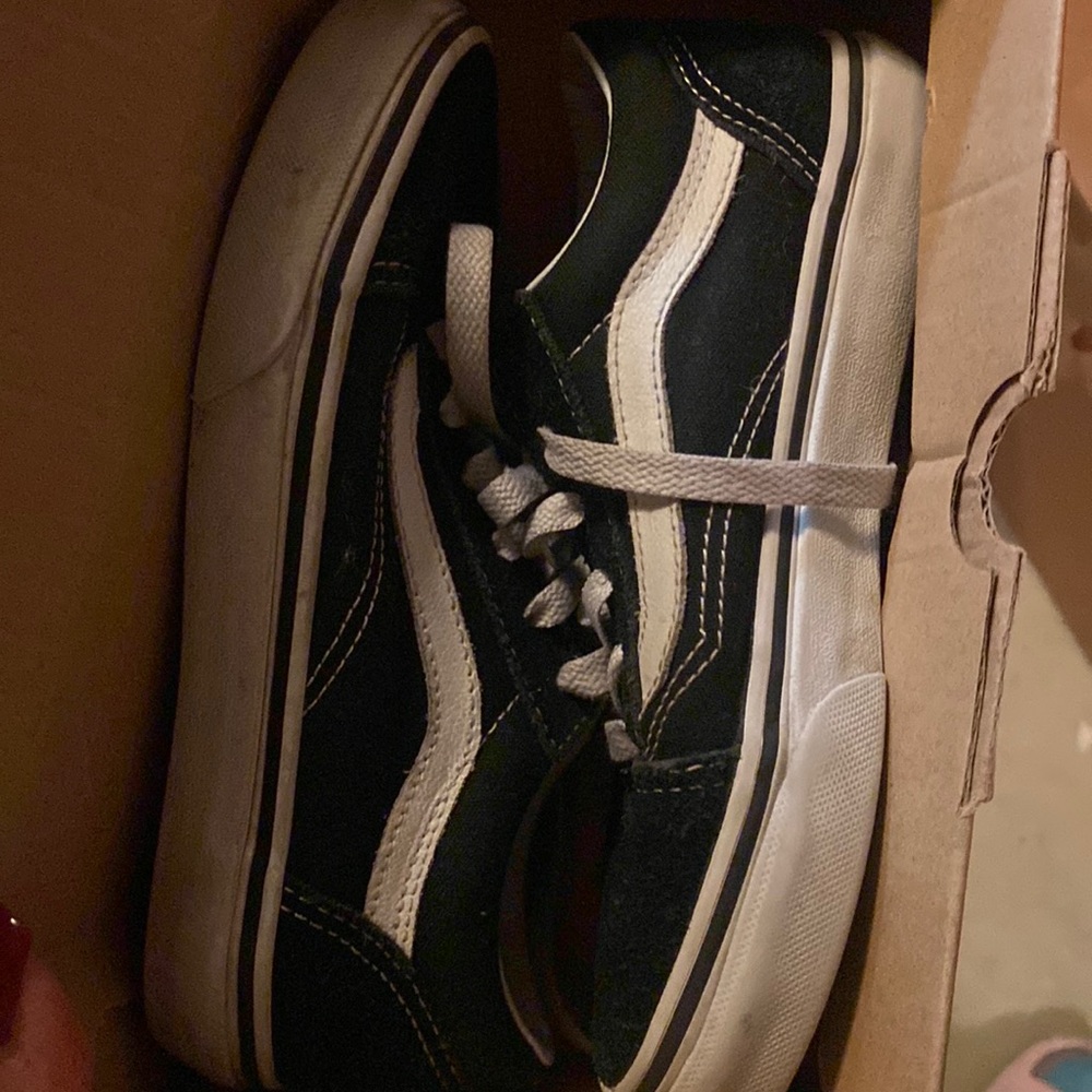 Black and white vans